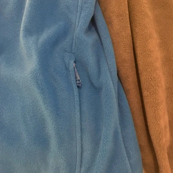 Columbia Men’s Jacket Blue and Gray Fleece Full-Zip - NEW - Picture 4 of 7